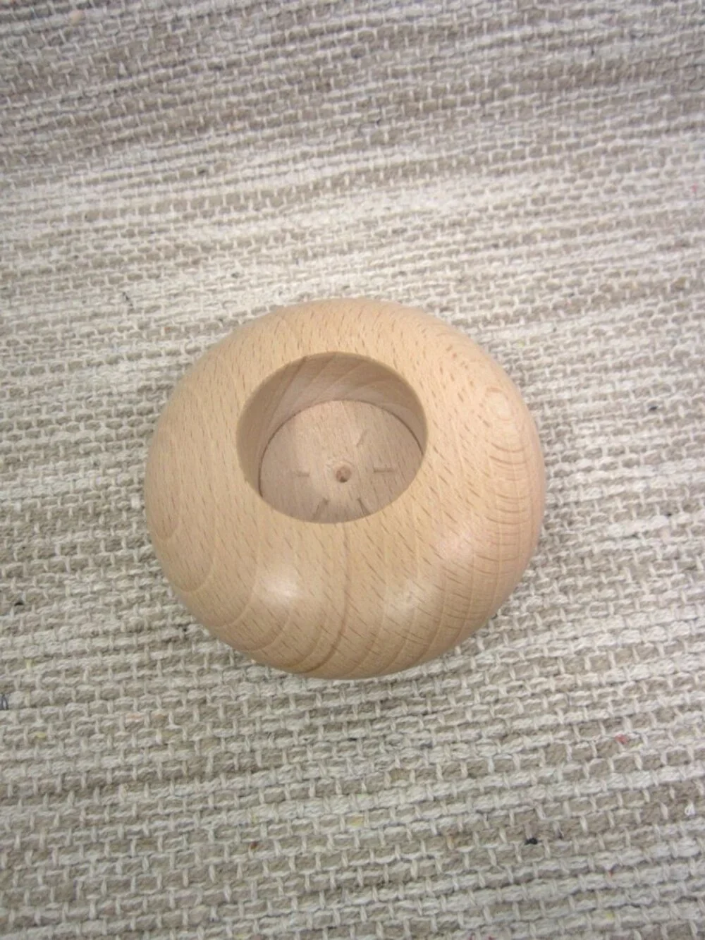 NEW Oak or Ash Wood Turned Tea Light Candle Holder Contemporary MCM Round Lite